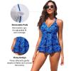 image:imageWomen Underwire Tankini Top  Flowy Swimsuit Top Only Push Up Twist Bathing Suit No Bottom 2026Blue Paisley