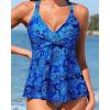 image:imageWomen Underwire Tankini Top  Flowy Swimsuit Top Only Push Up Twist Bathing Suit No Bottom 2026Blue Paisley