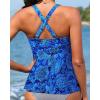 image:imageWomen Underwire Tankini Top  Flowy Swimsuit Top Only Push Up Twist Bathing Suit No Bottom 2026Blue Paisley