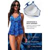 image:imageWomen Underwire Tankini Top  Flowy Swimsuit Top Only Push Up Twist Bathing Suit No Bottom 2026Blue Paisley