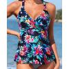 image:imageWomen Underwire Tankini Top  Flowy Swimsuit Top Only Push Up Twist Bathing Suit No Bottom 2026Colorful Floral