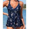 image:imageWomen Underwire Tankini Top  Flowy Swimsuit Top Only Push Up Twist Bathing Suit No Bottom 2026Navy Floral