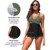image:imageWomen Underwire Tankini Top  Flowy Swimsuit Top Only Push Up Twist Bathing Suit No Bottom 2026Olive Green