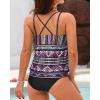 image:imageYonique Blouson Tankini Swimsuits for Women Loose Fit Modest Two Piece Bathing Suits Tribal S