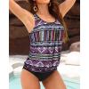 image:imageYonique Blouson Tankini Swimsuits for Women Loose Fit Modest Two Piece Bathing Suits Tribal S