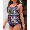 image:imageYonique Blouson Tankini Swimsuits for Women Loose Fit Modest Two Piece Bathing Suits Tribal S