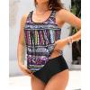 image:imageYonique Blouson Tankini Swimsuits for Women Loose Fit Modest Two Piece Bathing Suits Tribal S