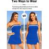 image:imageYonique Women Bandeau Tankini with Skirt  Two Piece Strapless Bathing Suits Color Block Tummy Control 2026 SwimsuitBlue