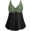 image:imagePlus Size Tankini Tops for Women Only  Flowy Bathing Suits Tops Modest Swimsuit No BottomOlive Green