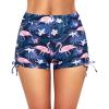 image:imageWomen Swim Shorts High Waisted Swimsuit Shorts Tummy Control Bathing Suit Bottom Plus Size BoyshortsBlue Flamingo