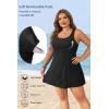 image:imageYonique Plus Size Swim Dress  One Piece Swimsuit for Women Tummy Control Bathing Suit Modest Skirted Swimwear 2026Black