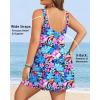 image:imageYonique Plus Size Swim Dress  One Piece Swimsuit for Women Tummy Control Bathing Suit Modest Skirted Swimwear 2026Flower