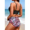 image:imageYonique High Waisted Two Piece SwimsuitWomens Bikini Set Tummy Control Bathing Suit Modest Full Coverage Bikini 2025Colorful Leopard