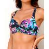 image:imageWomen Underwire Bikini Top  2025 Push Up Swimsuit Tops Padded Bra Bathing SuitColorful Black Floral