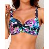 image:imageWomen Underwire Bikini Top  2025 Push Up Swimsuit Tops Padded Bra Bathing SuitColorful Black Floral