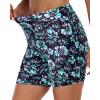 image:imageYonique Womens Swim Shorts High Waisted Swim Bottoms Tummy Control Bathing Suit Bottom Boy ShortsAvailable in PlusAqua Flower