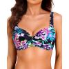 image:imageWomen Underwire Bikini Top  2025 Push Up Swimsuit Tops Padded Bra Bathing SuitColorful Black Floral