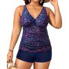 image:imageYonique Womens Plus Size Swimsuits with Shorts Tummy Control Tankini Two Piece Bathing Suits Athletic SwimwearStarry Sky