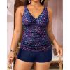 image:imageYonique Womens Plus Size Swimsuits with Shorts Tummy Control Tankini Two Piece Bathing Suits Athletic SwimwearStarry Sky