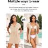 image:imageYonique Terry Cloth Cover Ups  Hooded Cotton Swim Sun Coverup with Zipper Pockets Beach SwimsuitsBeige