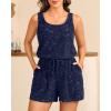 image:imageYonique Terry Cloth Cover Ups  Hooded Cotton Swim Sun Coverup with Zipper Pockets Beach SwimsuitsNavy Blue1