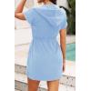 image:imageYonique Terry Cloth Cover Ups  Hooded Cotton Swim Sun Coverup with Zipper Pockets Beach SwimsuitsSky Blue