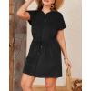 image:imageYonique Terry Cloth Cover Ups  Hooded Cotton Swim Sun Coverup with Zipper Pockets Beach SwimsuitsSolid Black