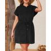 image:imageYonique Terry Cloth Cover Ups  Hooded Cotton Swim Sun Coverup with Zipper Pockets Beach SwimsuitsSolid Black