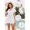 image:imageYonique Terry Cloth Cover Ups  Hooded Cotton Swim Sun Coverup with Zipper Pockets Beach SwimsuitsSolid White