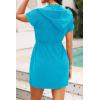image:imageYonique Terry Cloth Cover Ups  Hooded Cotton Swim Sun Coverup with Zipper Pockets Beach SwimsuitsTeal