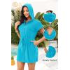 image:imageYonique Terry Cloth Cover Ups  Hooded Cotton Swim Sun Coverup with Zipper Pockets Beach SwimsuitsTeal