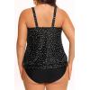 image:imageYonique Plus Size Two Piece Swimsuit for Women Blouson Tankini Tummy Control Bathing SuitBlack Dot