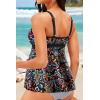 image:imageYonique Tankini Top for Women Bathing Suit Top No Bottom Modest Swimsuit Top Only Tummy Control Swim Tank TopColorful Paisley