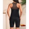 image:imageYonique Women Two Piece Tankini Swimsuits with Shorts Athletic Bathing Suit with Swim Shorts Racerback SwimwearHigh Neck Black