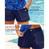 image:imageYonique Women Underwire Tankini Swimsuit with Shorts  Two Piece Tummy Control Bathing Suit 2025 Swimwear with PocketsBlue Paisley