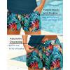 image:imageYonique Women Underwire Tankini Swimsuit with Shorts  Two Piece Tummy Control Bathing Suit 2025 Swimwear with PocketsColorful Leaves