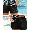 image:imageYonique Women Underwire Tankini Swimsuit with Shorts  Two Piece Tummy Control Bathing Suit 2025 Swimwear with PocketsFloral