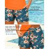 image:imageYonique Women Underwire Tankini Swimsuit with Shorts  Two Piece Tummy Control Bathing Suit 2025 Swimwear with PocketsOrange Floral