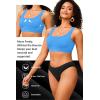 image:imageWomen Sport Bra Swimsuit Top  Swim Bra Bikini Top Only Scoop Neck Bathing Top 2025 SwimwearBlue