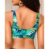 image:imageWomen Sport Bra Swimsuit Top  Swim Bra Bikini Top Only Scoop Neck Bathing Top 2025 SwimwearBlue Leaves1