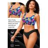 image:imageWomen Sport Bra Swimsuit Top  Swim Bra Bikini Top Only Scoop Neck Bathing Top 2025 SwimwearColorful Flowers