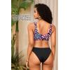 image:imageWomen Sport Bra Swimsuit Top  Swim Bra Bikini Top Only Scoop Neck Bathing Top 2025 SwimwearColorful Leopard