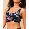 image:imageWomen Sport Bra Swimsuit Top  Swim Bra Bikini Top Only Scoop Neck Bathing Top 2025 SwimwearFloral