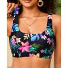 image:imageWomen Sport Bra Swimsuit Top  Swim Bra Bikini Top Only Scoop Neck Bathing Top 2025 SwimwearFloral