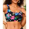 image:imageWomen Sport Bra Swimsuit Top  Swim Bra Bikini Top Only Scoop Neck Bathing Top 2025 SwimwearFloral