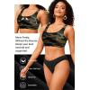 image:imageWomen Sport Bra Swimsuit Top  Swim Bra Bikini Top Only Scoop Neck Bathing Top 2025 SwimwearGreen Camo