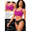 image:imageWomen Sport Bra Swimsuit Top  Swim Bra Bikini Top Only Scoop Neck Bathing Top 2025 SwimwearPurple Pink