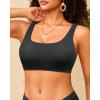 image:imageWomen Sport Bra Swimsuit Top  Swim Bra Bikini Top Only Scoop Neck Bathing Top 2025 SwimwearUnderwire Black