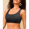 image:imageWomen Sport Bra Swimsuit Top  Swim Bra Bikini Top Only Scoop Neck Bathing Top 2025 SwimwearUnderwire Black