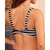 image:imageWomen Sport Bra Swimsuit Top  Swim Bra Bikini Top Only Scoop Neck Bathing Top 2025 SwimwearUnderwire Black Striped